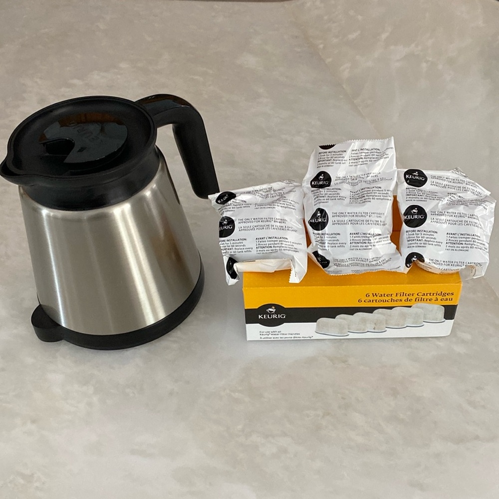 Keurig 2.0 Thermal Carafe and 3 Water Filter Cartridges